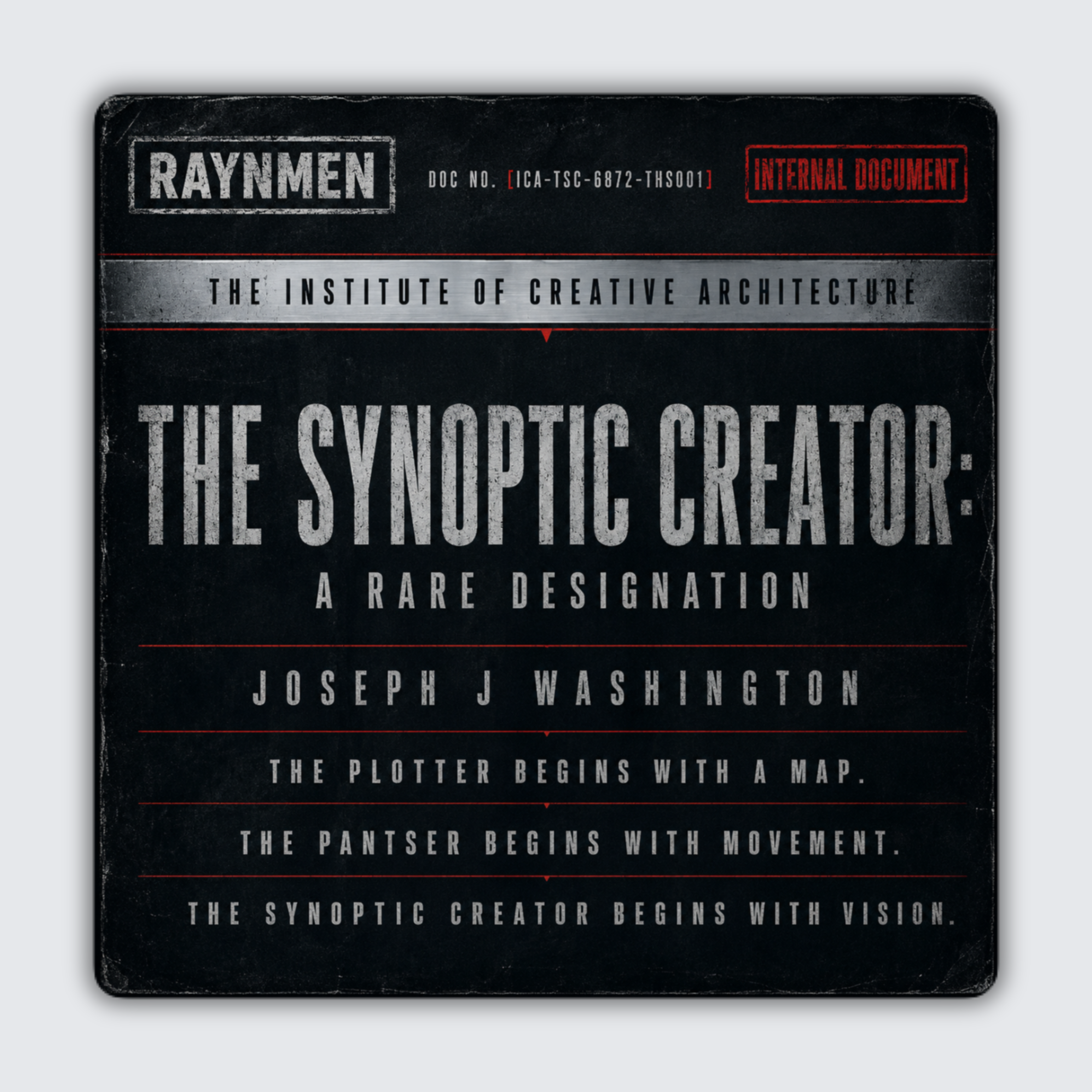 THE SYNOPTIC CREATOR: A RARE DESIGNATION | JOSEPH J. WASHINGTON | ICA