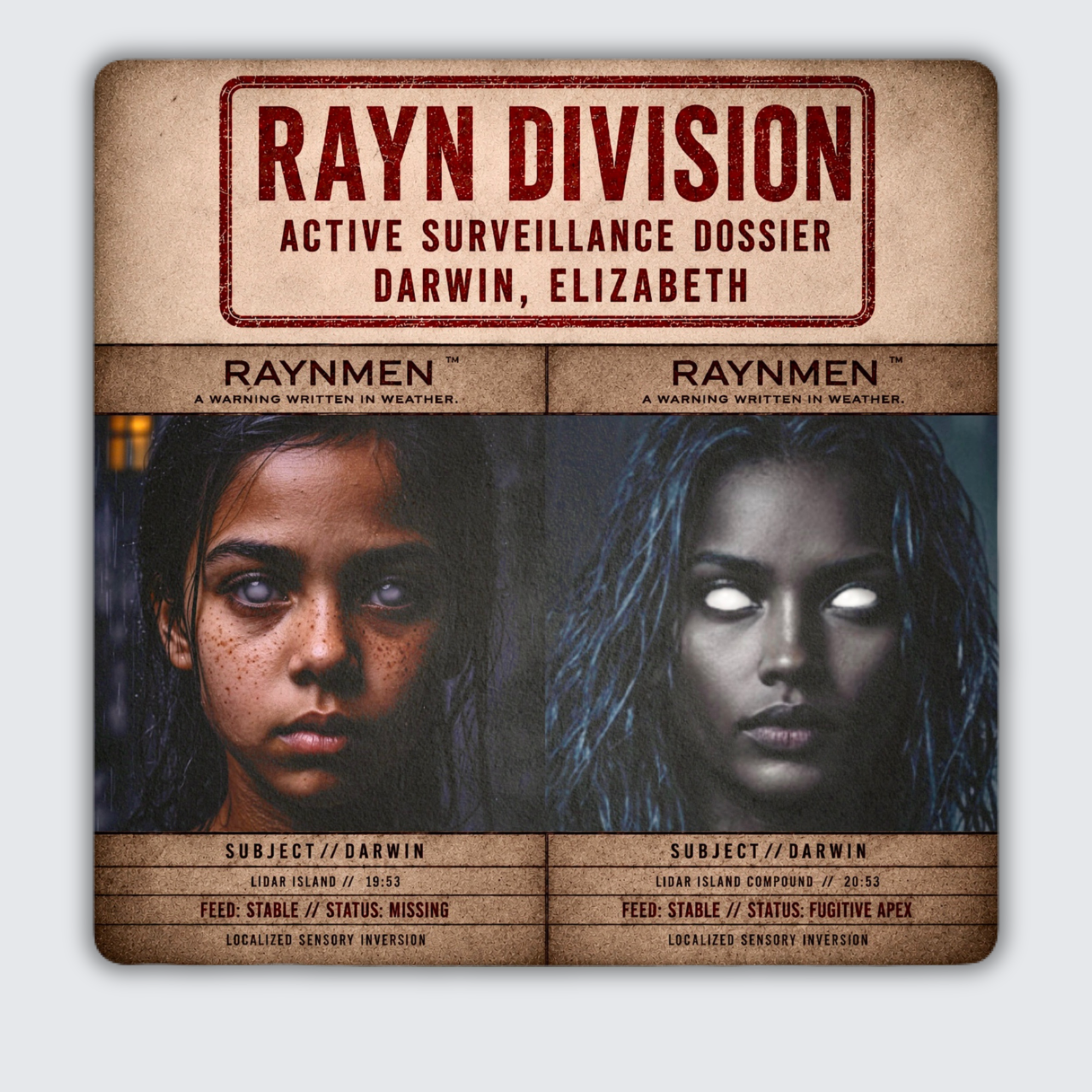 DARWIN, ELIZABETH | RAYN DIVISION — ACTIVE SURVEILLANCE DOSSIER | RAYNMEN