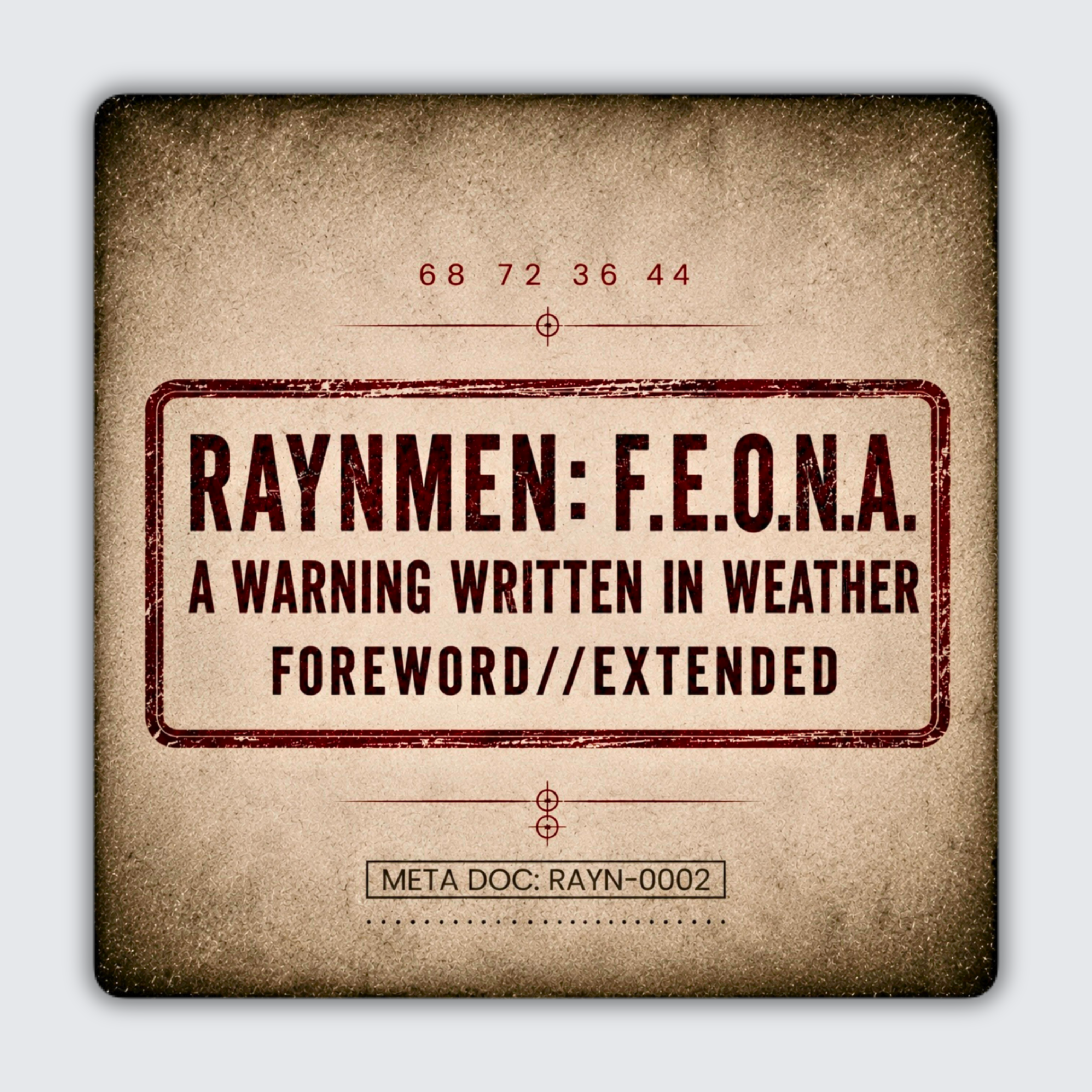 Extended Foreword: A Warning Written in Weather | RAYNMEN F.E.O.N.A. | JOSEPH J WASHINGTON