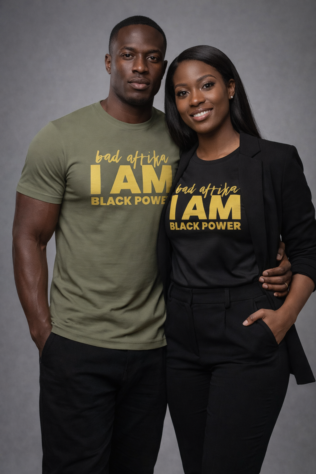 BAD AFRIKA I AM GOLD POWER Unisex t-shirt